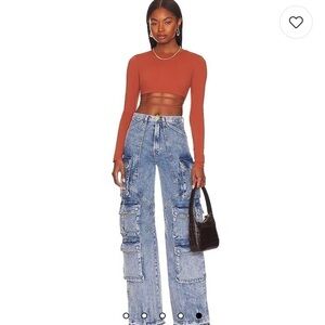 NEW Alix NYC Declan Crop Top in Terra Cotta size S